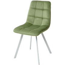 Стул CHILLI SQUARE G108-27 террариумный мох, велюр/ белый каркас М-City