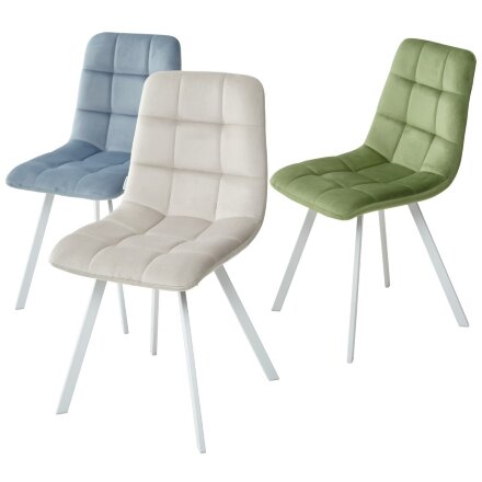 Стул CHILLI SQUARE G108-27 террариумный мох, велюр/ белый каркас М-City 