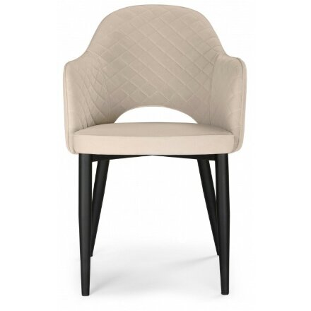 Стул на металлокаркасе Vener black / beige 