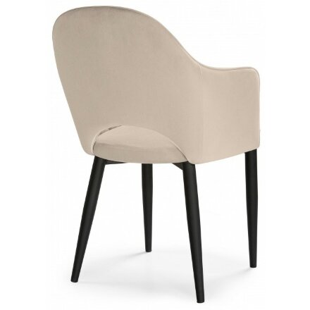 Стул на металлокаркасе Vener black / beige 