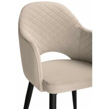Стул на металлокаркасе Vener black / beige