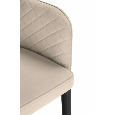 Стул на металлокаркасе Vener black / beige 