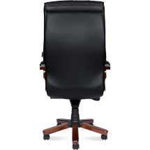 Кресло офисное / Боттичелли / дерево / черная кожа /мультиблок