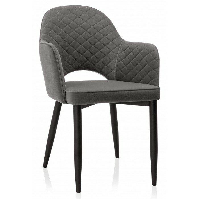 Стул на металлокаркасе Vener dark gray / black Стул на металлокаркасе Vener dark gray / black
