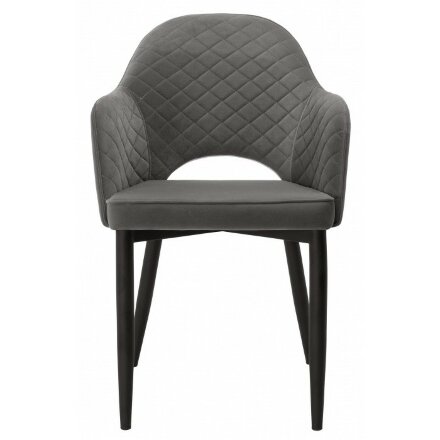 Стул на металлокаркасе Vener dark gray / black 