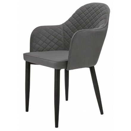 Стул на металлокаркасе Vener dark gray / black 