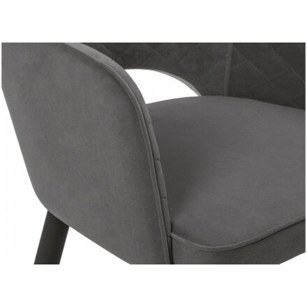 Стул на металлокаркасе Vener dark gray / black 