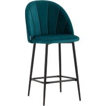 Стул полубарный Stool Group Логан велюр изумрудный