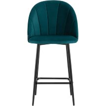 Стул полубарный Stool Group Логан велюр изумрудный