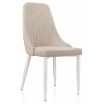 Стул на металлокаркасе на металлокаркасе Kora beige / white