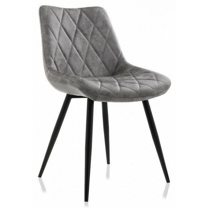 Стул на металлокаркасе Fox black / grey 