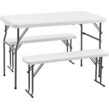 Комплект стола и двух скамеек Stool Group Кейт белый
