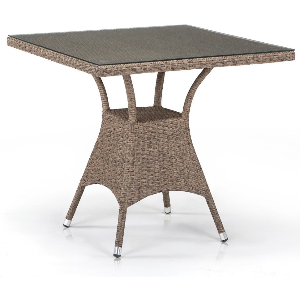 Плетеный стол T197BT-W56-80x80 Light brown Плетеный стол T197BT-W56-80x80 Light brown