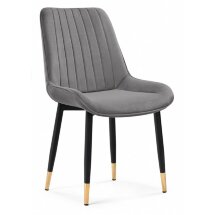Стул на металлокаркасе Seda 1 dark gray / gold / black