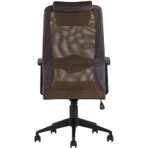 Компьютерное кресло TopChairs TopChairs Studio офисное коричневое в обивке из экокожи и текстиля с сеткой, механизм качания To
