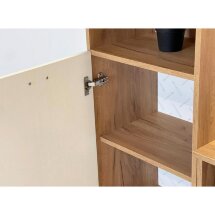 Стеллаж Моди дуб крафт золотой / белое дерево