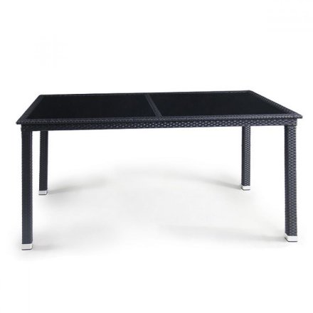 Плетеный стол T246A-W5-160x90 Black 