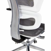 Кресло офисное / Hero white / белый пластик / серая сетка