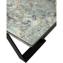 Стол LIVORNO 180 KL-170 MALACHITE, итальянская керамика/ черный каркас М-City