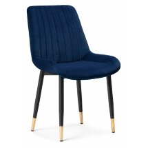 Стул на металлокаркасе Seda-1 dark blue / gold / black