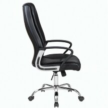 Кресло офисное BRABIX &quot;Forward EX-570&quot;, хром, экокожа, черное, 531837