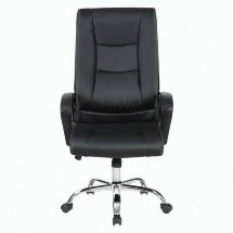 Кресло офисное BRABIX &quot;Forward EX-570&quot;, хром, экокожа, черное, 531837