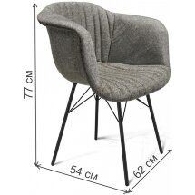 Стул на металлокаркасе SHT-ST31-C1/S64 пепельное / черный муар