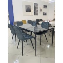 Стол NOTO 180 GLOSS STARLIGHT BLACK SOLID CERAMIC/ BLACK М-City