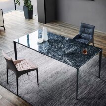 Стол NOTO 180 GLOSS STARLIGHT BLACK SOLID CERAMIC/ BLACK М-City