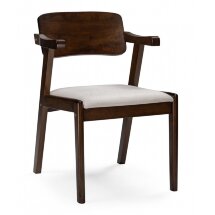 Стул деревянный Velma dirty oak / light beige