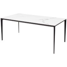 Стол NOTO 180 SINTERED STONE GLOSS STATUARIO WHITE / BLACK М-City
