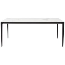 Стол NOTO 180 SINTERED STONE GLOSS STATUARIO WHITE / BLACK М-City