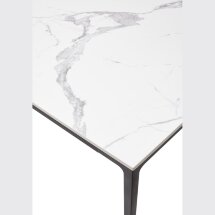 Стол NOTO 180 SINTERED STONE GLOSS STATUARIO WHITE / BLACK М-City