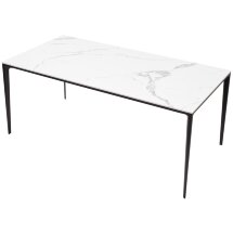 Стол NOTO 180 SINTERED STONE GLOSS STATUARIO WHITE / BLACK М-City