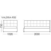 Кровать Валерия 90 серый