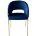 Стул AGNES BLUVEL-86 NAVY BLUE, золотой каркас М-City 
