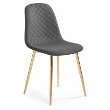 Стул на металлокаркасе Dabl dark gray / gold
