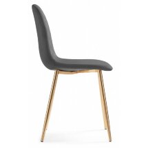 Стул на металлокаркасе Dabl dark gray / gold