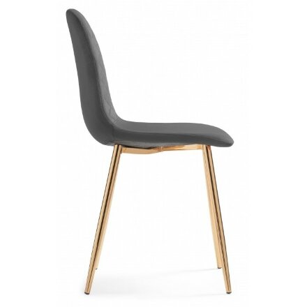 Стул на металлокаркасе Dabl dark gray / gold 