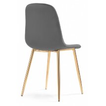 Стул на металлокаркасе Dabl dark gray / gold