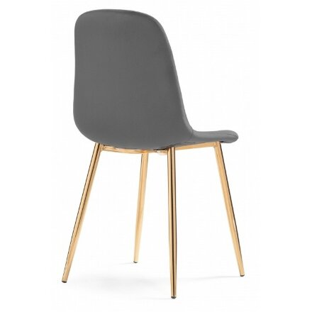 Стул на металлокаркасе Dabl dark gray / gold 