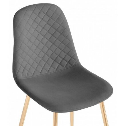 Стул на металлокаркасе Dabl dark gray / gold 