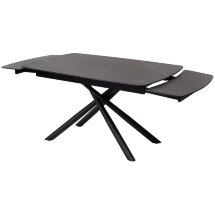 Стол RIVOLI 140 MATT BLACK MARBLE SOLID CERAMIC / BLACK, ®DISAUR