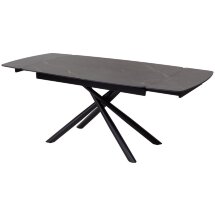 Стол RIVOLI 140 MATT BLACK MARBLE SOLID CERAMIC / BLACK, ®DISAUR
