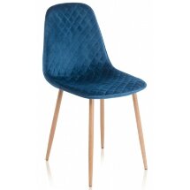 Стул на металлокаркасе на металлокаркасе Capri dark blue / wood