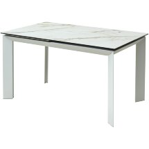 Стол CREMONA 160 KL-188 Контрастный мрамор / белый каркас, ®DISAUR