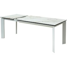 Стол CREMONA 160 KL-188 Контрастный мрамор / белый каркас, ®DISAUR