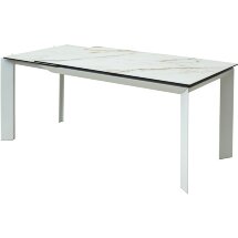 Стол CREMONA 160 KL-188 Контрастный мрамор / белый каркас, ®DISAUR