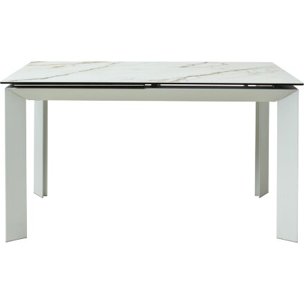 Стол CREMONA 160 KL-188 Контрастный мрамор / белый каркас, ®DISAUR 