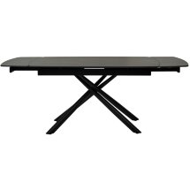Стол RIVOLI 140 MATT GOLDEN BLACK SINTERED STONE/ BLACK М-City